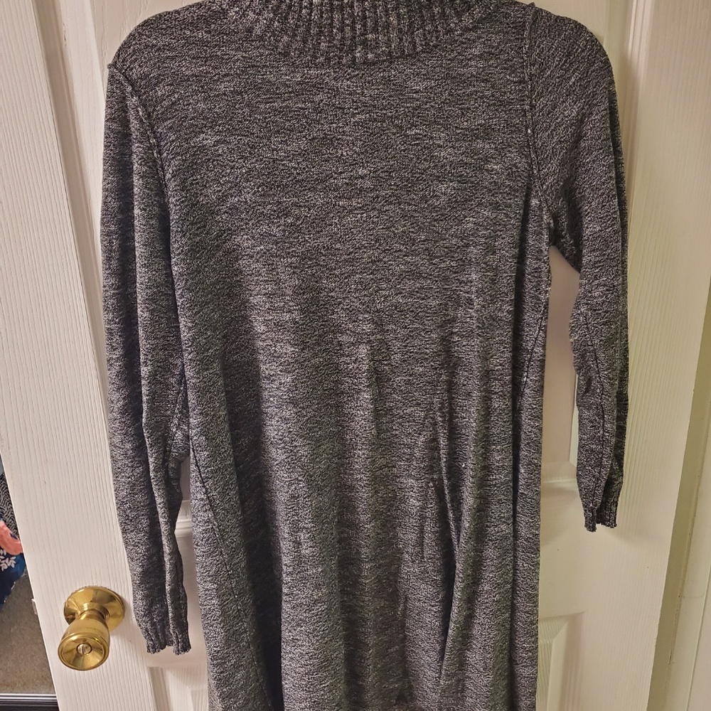 Turtleneck shift sweater dress